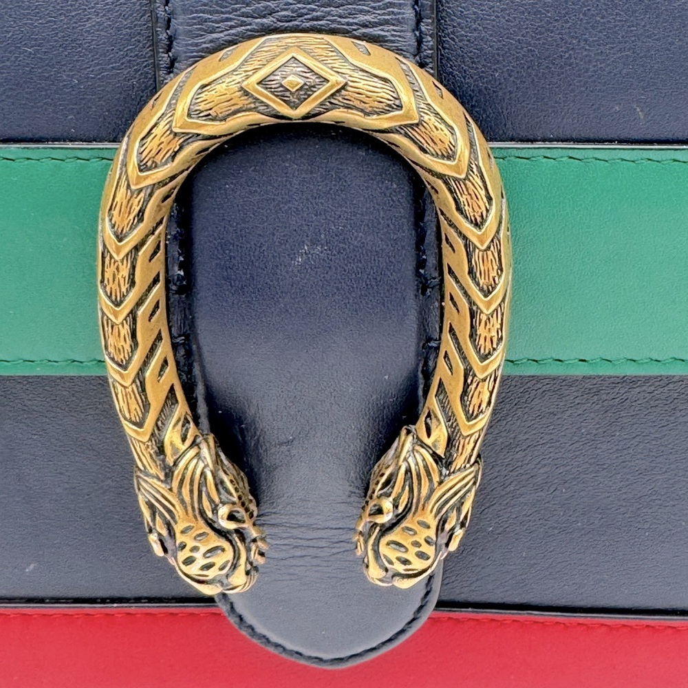 GUCCI Moon Calfskin Bamboo Web Medium Dionysus Top Handle Bag - Picture 9 of 17